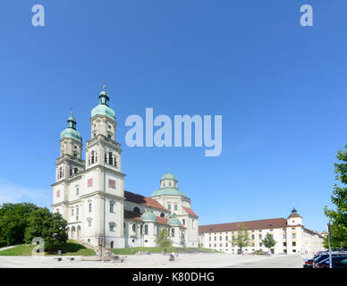 Chiesa di San Lorenz Basilica, Residenz (Duke-Abbots' Residence), Kempten (Allgäu), Schwaben, Algovia, Svevia, Baviera, Baviera, Germania Foto Stock