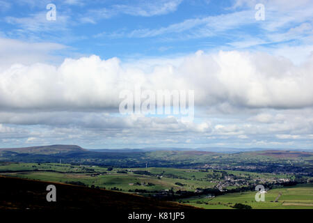 Panorama dalla collina boulsworth trawden Foto Stock