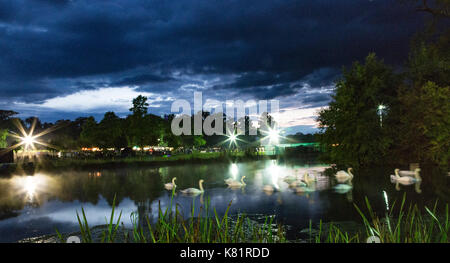 Longleat Sky Safari presso Loingleat parco di safari in Warminster Wilts. Foto Stock