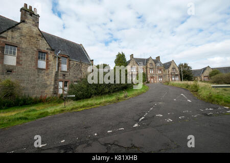 I motivi dell'ex villaggio bangour ospedale, dechmont, West Lothian, Scozia che ha chiuso nel 2004. Foto Stock