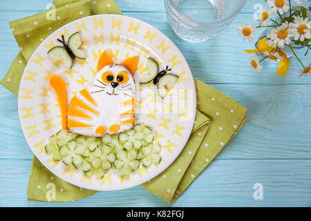 Funny cat panino al formaggio, Foto Stock