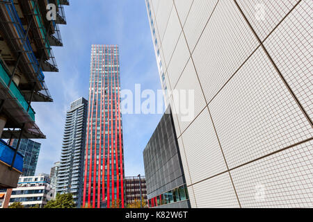 Uffici e appartamenti nel centro di Rotterdam nei Paesi Bassi Foto Stock