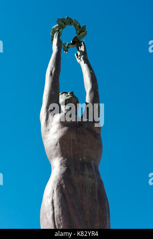 Statua della Libertà in corrispondenza di Dionisios Solomos square, Zante, Grecia Foto Stock