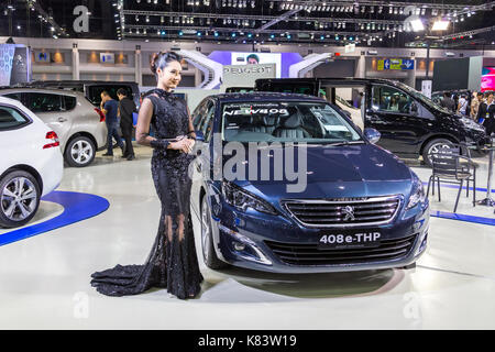 Bangkok, Tailandia - 11 dicembre 2016 : Peugeot auto in Thailandia international motor expo 2016 (motore expo 2016) su dicembre 11,2016 a Bangkok, tailandese Foto Stock