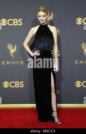 Los Angeles, Califionia, Stati Uniti. 17th settembre 2017. Lydia Hearst Al 69th Emmy Awards Al Microsoft Theatre In California Il 17 Settembre 2017. Credito: Faye S/Media Punch/Alamy Live News Foto Stock