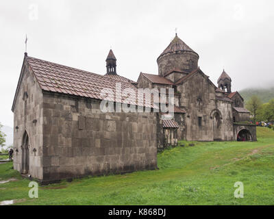 Haghpat monastero o Haghpatavank nel nord Armenia risalente a ca. 976 D.C., un sito patrimonio mondiale dell'Unesco Foto Stock