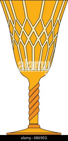 Calice gotico vettore icona simbolo design. bella illustrazione isolati su sfondo bianco Illustrazione Vettoriale