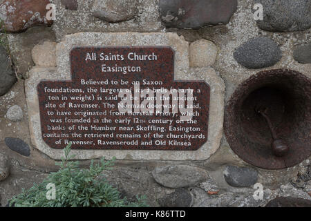 Chiesa di tutti i santi, Easington, Humberside, UK. Foto Stock