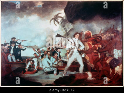 John Cleveley il giovane, la morte di Cook - 1779