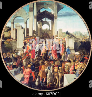 Sandro Botticelli - Adorazione dei Magi - 1470 Foto Stock