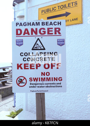 Pagham Beach, West Sussex. Foto Stock