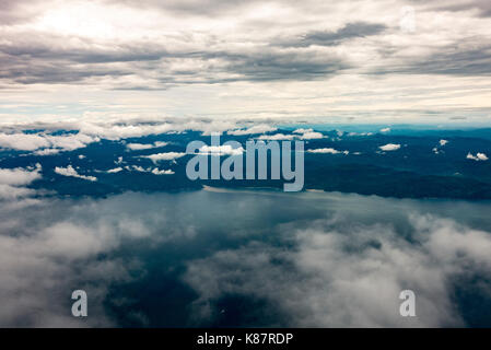 Una veduta aerea della costa di Puerto Vallarta, Messico. Foto Stock