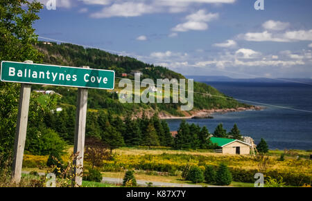 Ballantynes Cove lungo la costa nord della contea di Antigonish lungo la costa nord della Nova Scotia, uno del Canada province atlantiche. Foto Stock