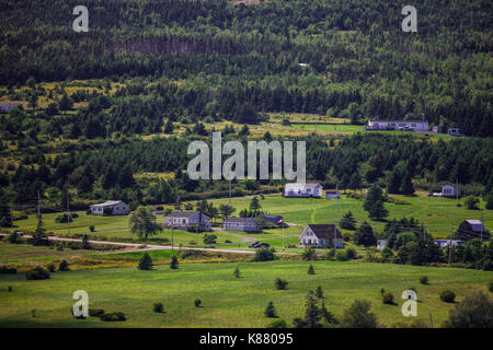 La collina di rotolamento di Antigonish County in Nova Scotia, uno del Canada province atlantiche. Foto Stock