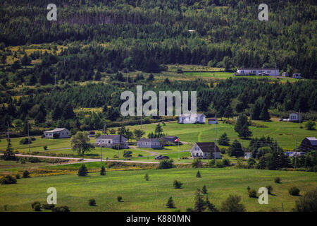 La collina di rotolamento di Antigonish County in Nova Scotia, uno del Canada province atlantiche. Foto Stock