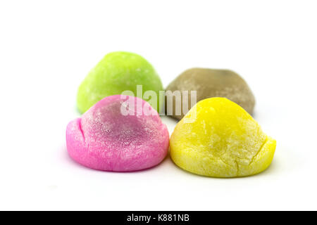 Daifuku mochi su sfondo bianco Foto Stock