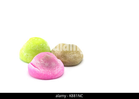 Daifuku mochi su sfondo bianco Foto Stock