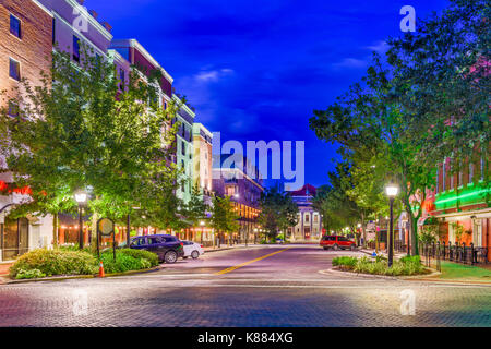 Gainesville, Florida, Stati Uniti d'America in centro al crepuscolo. Foto Stock