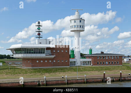 LOCK Brunsbuettel, fiume Elba, Schleswig-Holstein, Germania Foto Stock