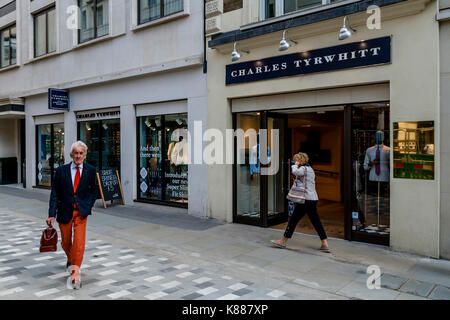 Charles tyrwhitt uomini negozio di abbigliamento in Jermyn Street, St James's, London, Regno Unito Foto Stock