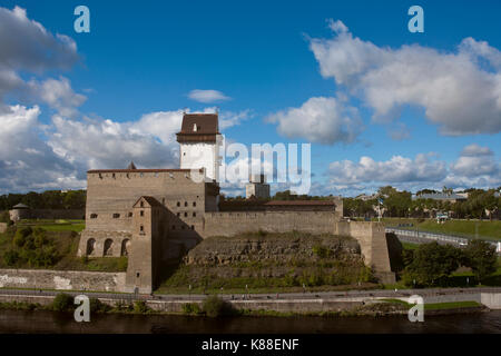 Fortezza nella città di Narva, Estonia Foto Stock