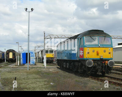 Classe 47 locomotiva di eastleigh depot Foto Stock