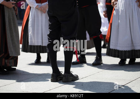 Compagnia di ballerini folcloristici gallesi Foto Stock