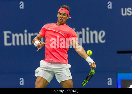 Rafael Nadal (esp) competono al 2017 US Open Tennis championships Foto Stock