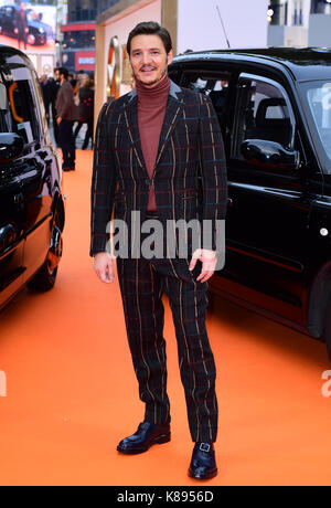 Pedro pascal che frequentano la premiere mondiale di kingsman: il golden circle, a cineworld nel quadrato di Leicester, Londra. picture Data: lunedì 18 settembre. Photo credit dovrebbe leggere: ian west/pa filo Foto Stock