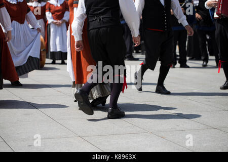 Compagnia di ballerini folcloristici gallesi Foto Stock