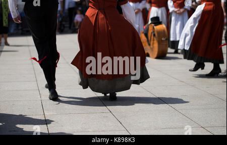 Compagnia di ballerini folcloristici gallesi Foto Stock