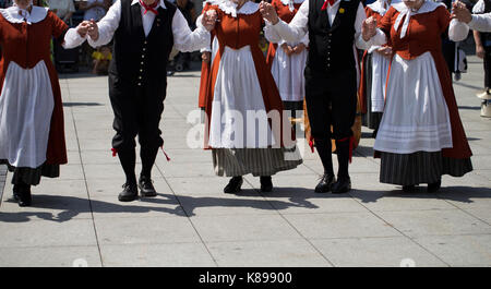 Compagnia di ballerini folcloristici gallesi Foto Stock