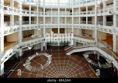 Buergerhalle, atrium Neues Rathaus am friedensplatz a Dortmund, ruhrgebiet, NORDRHEIN-WESTFALEN Foto Stock