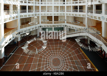 Buergerhalle, atrium Neues Rathaus am friedensplatz a Dortmund, ruhrgebiet, NORDRHEIN-WESTFALEN Foto Stock