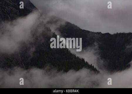 La bellezza mozzafiato in Misty Fjords National Monument, Alaska Foto Stock