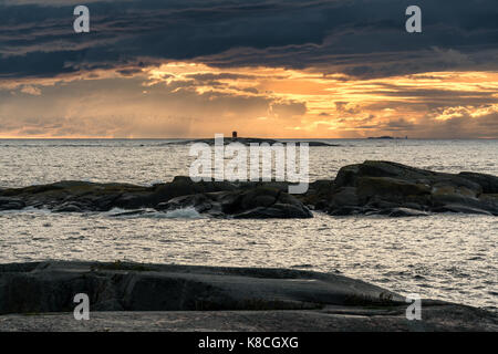 Vista mare visto dal faro di Söderskär, Porvoo, Finlandia, Europa, UE Foto Stock