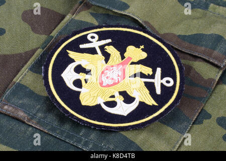 Kiev, Ucraina - feb. 25, 2017. della marina russa badge uniforme Foto Stock