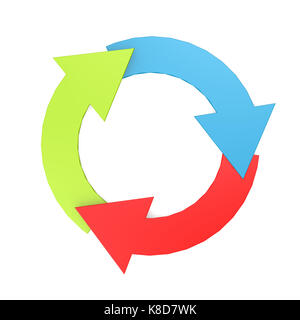 La freccia di colore cerchio Foto Stock