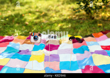 Photo Booth puntelli, outdoor decorazione di partito. compleanno o matrimonio set. Foto Stock