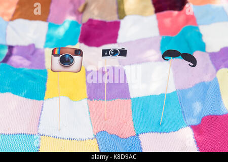 Photo Booth puntelli, outdoor decorazione di partito. compleanno o matrimonio set. Foto Stock