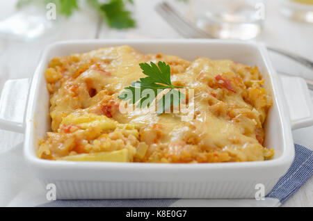 Ravvicinata di una casseruola di vegetali Foto Stock