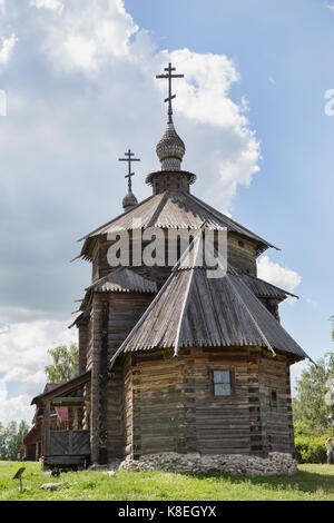 Chiesa in legno nel museo. Meridiana.La Russia Foto Stock