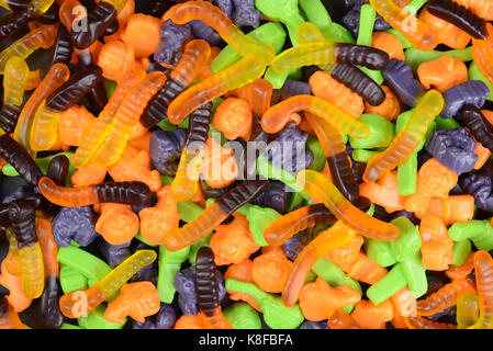 Halloween gummy worm streghe scope gatti candy Foto Stock