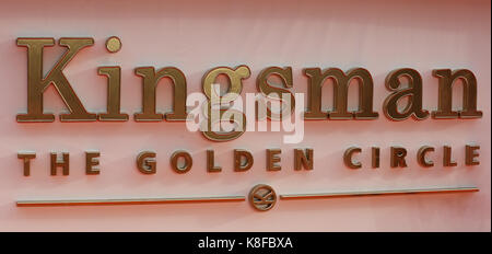 Leicester Square Londra, Regno Unito. Xviii Sep, 2017. Il kingsman: il golden circle premiere mondiale a Londra. Credito: dinendra haria/alamy live news Foto Stock