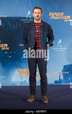 Madrid, spanien. Xix Sep, 2017. Ryan gosling al photocall per "Blade Runner 2049' all'hotel villamagna. madrid, 19.09.2017 | verwendung weltweit credito: dpa/alamy live news Foto Stock