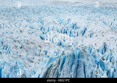 Telaio piena vista del ghiacciaio Perito Moreno, parco nazionale Los Glaciares, Patagonia, Cile Foto Stock
