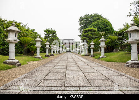 Kumamoto, Giappone - 17 giugno: Tempio di quartiere tamana Prefettura di Kumamoto è uno dei luoghi più antichi del Giappone. con una lunga tradizione culturale della sua Foto Stock