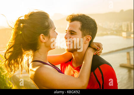 I corridori abbracciava, Rio de Janeiro, Brasile Foto Stock