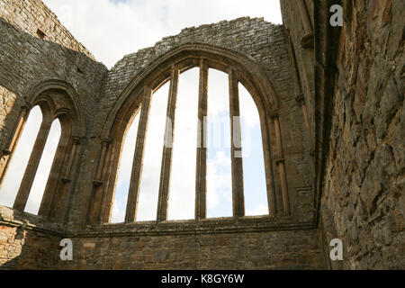 Egglestone abbey è un abbandono abbazia dei premonstrati sulla sponda meridionale del fiume tees, county durham, Inghilterra. Foto Stock