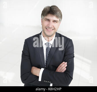 Close-up. ritratto di un benevolo datore di lavoro di successo Foto Stock